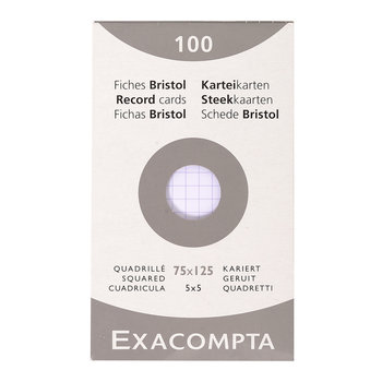EXACOMPTA Etui 100 F. Bristol Blanc 75/125 5X5