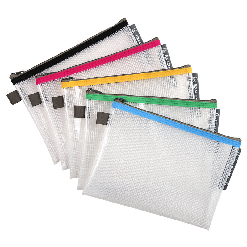 Lot de 5 pochettes A5 - Plastique - Exacompta - Pochettes Plastiques -  Protection document