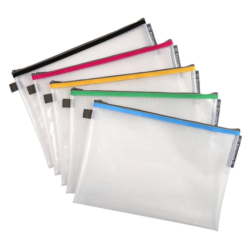 Pochette plastique Zip DELI A4 transparente - Enveloppes et