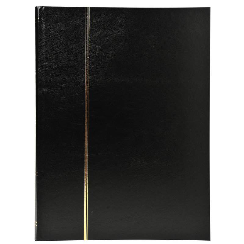 EXACOMPTA Leatherette Stamp Album 48 black pages - 22,5x30,5 cm - Black