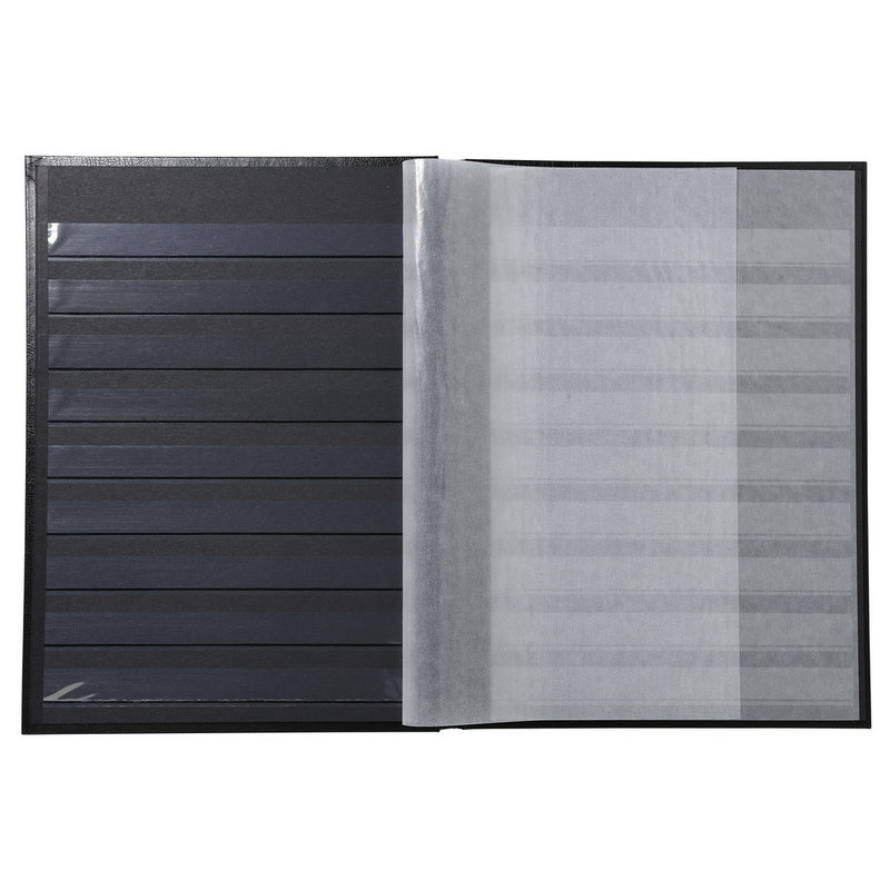 EXACOMPTA Leatherette Stamp Album 48 black pages - 22,5x30,5 cm - Black