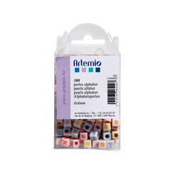 ARTEMIO 300 Perles Alphabet Coloré 6X6Mm