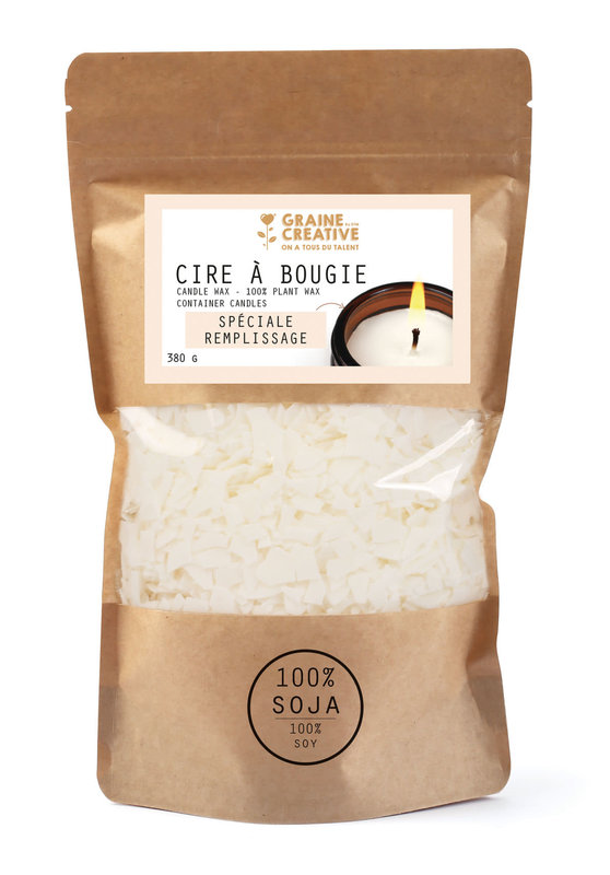 Cire à bougie de remplissage 100% soja 380 G - Papeterie Michel