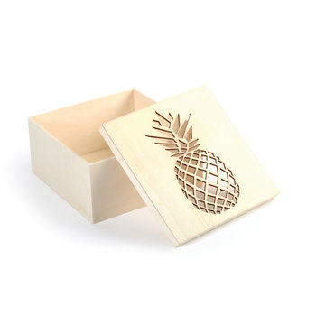GRAINE CREATIVE Wooden Pineapple Cutting Box 150x150x75