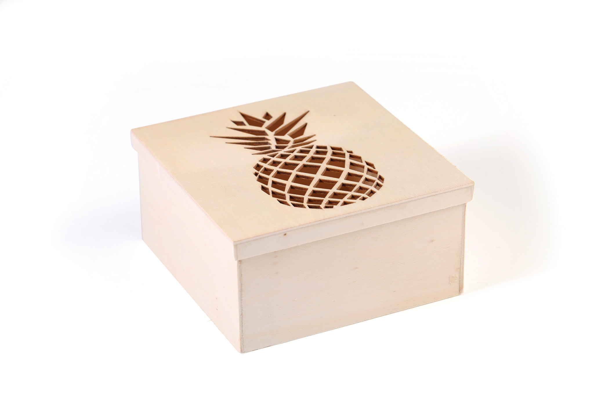 GRAINE CREATIVE Boite Decoupe Ananas En Bois 150X150X75