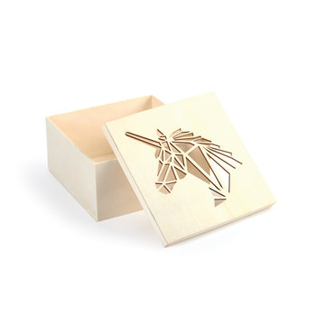 GRAINE CREATIVE Wooden Unicorn Head Cutting Box 150x150x75