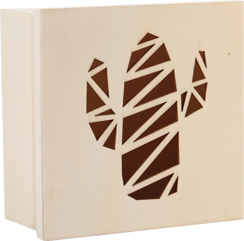 GRAINE CREATIVE Wooden Cactus Cutting Box 150x150x75