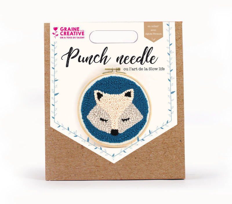 GRAINE CREATIVE Kit Punch Needle Fox Dia. 200Mm