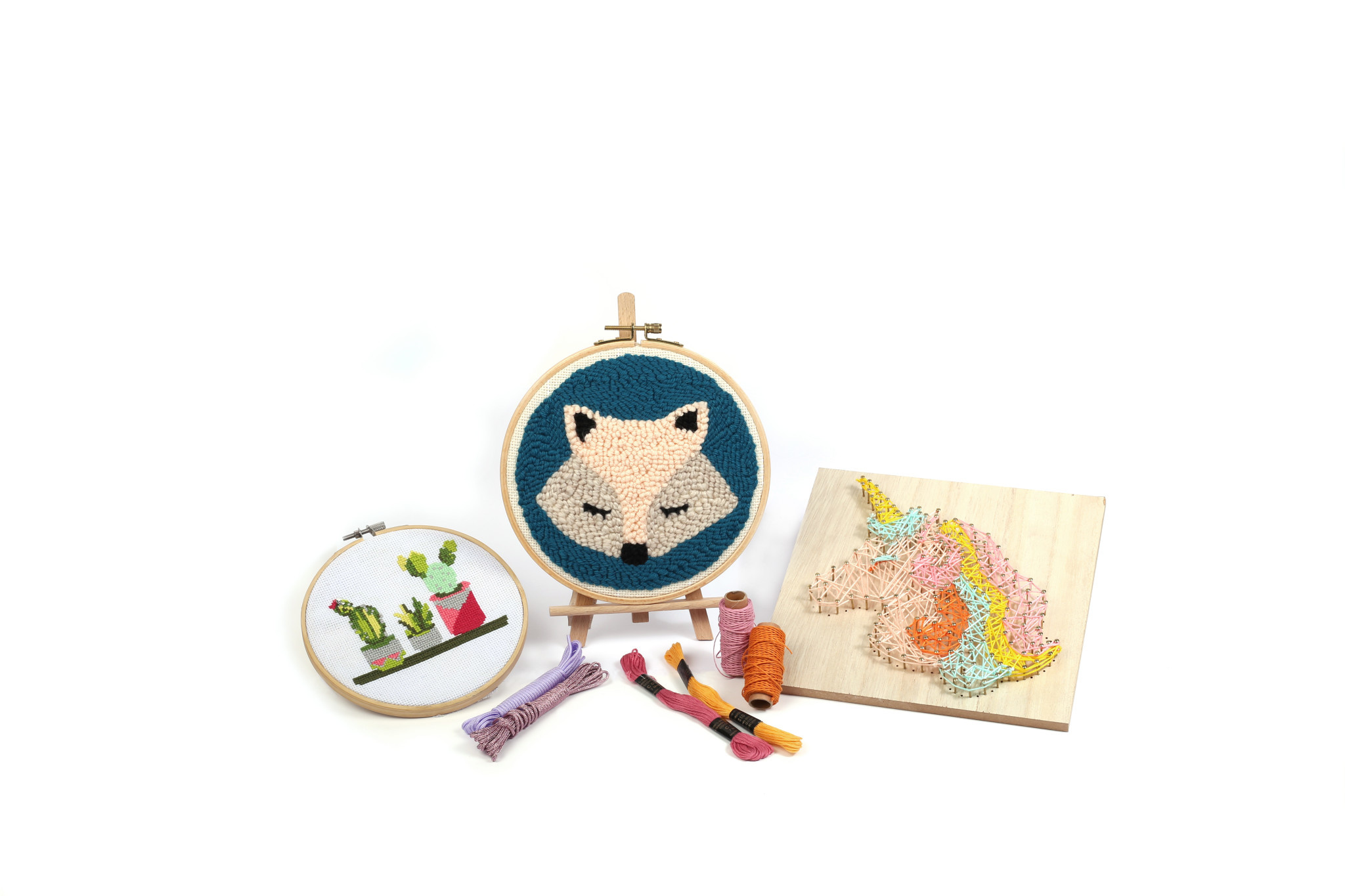 GRAINE CREATIVE Kit Punch Needle Renard Dia. 200Mm