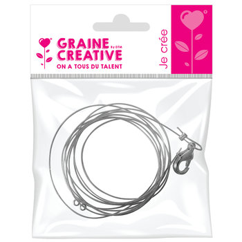 GRAINE CREATIVE Collier Fils 0,4 Mm 80 Cm Coloris Chrome