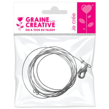 GRAINE CREATIVE Necklace Wires 0.4 Mm 80 Cm Color Chrome