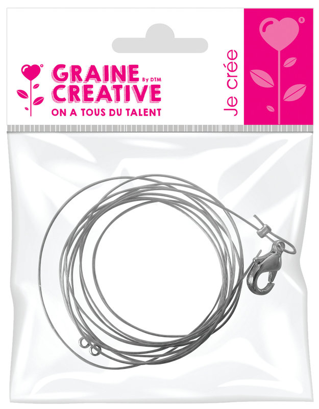 GRAINE CREATIVE Necklace Wires 0.4 Mm 80 Cm Color Chrome