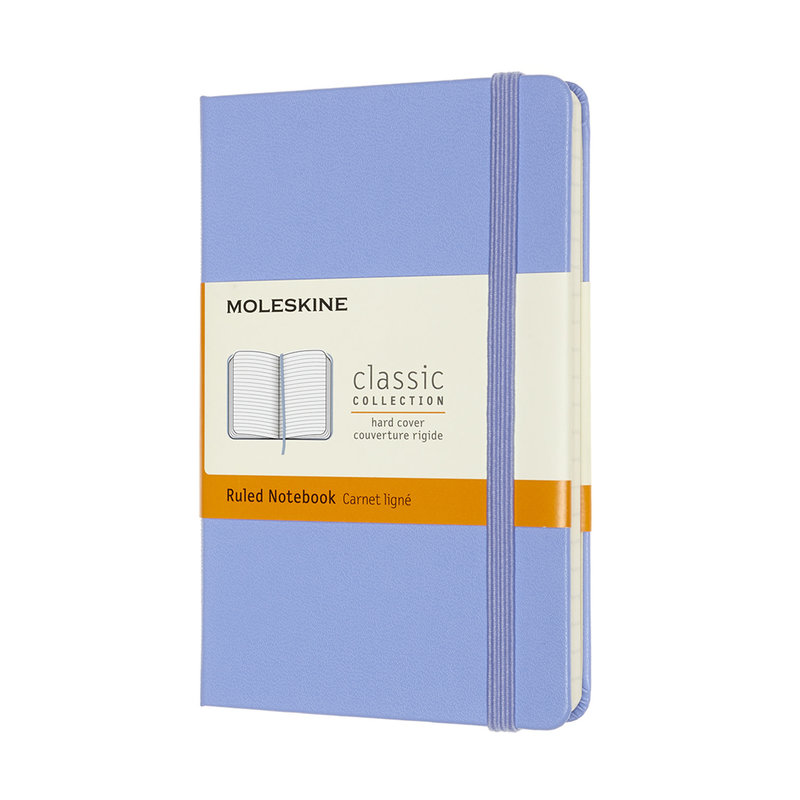 MOLESKINE Classic Ruled Pocket Notebook, Hydrangea Blue, Hard Cover