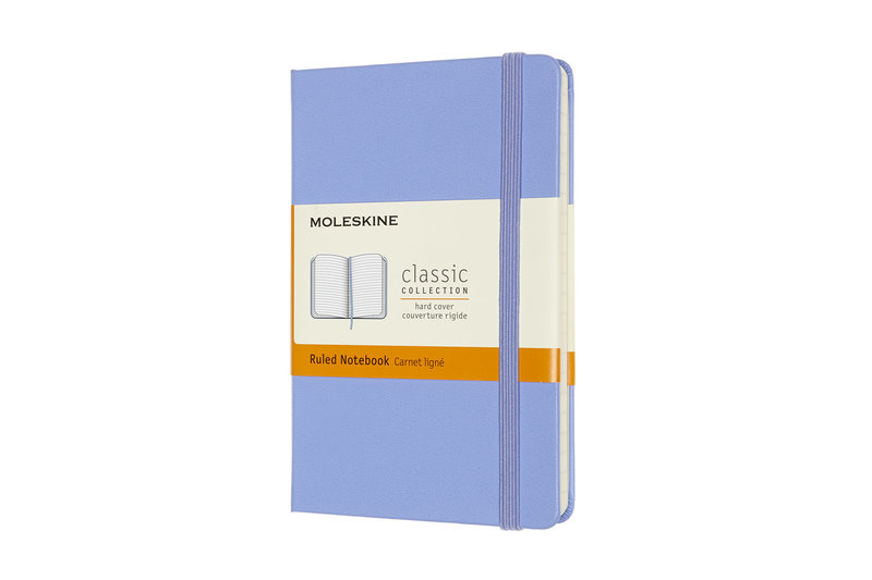 MOLESKINE Carnet Classique Format De Poche Ligné Bleu Hortensia Couverture Rigide 9x14cm