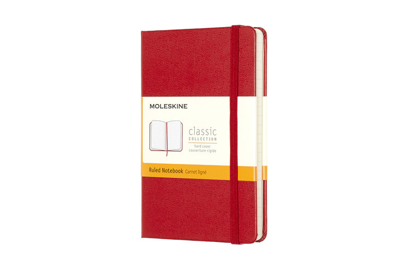 MOLESKINE Carnet classique format poche  pages lignées Rouge écarlate