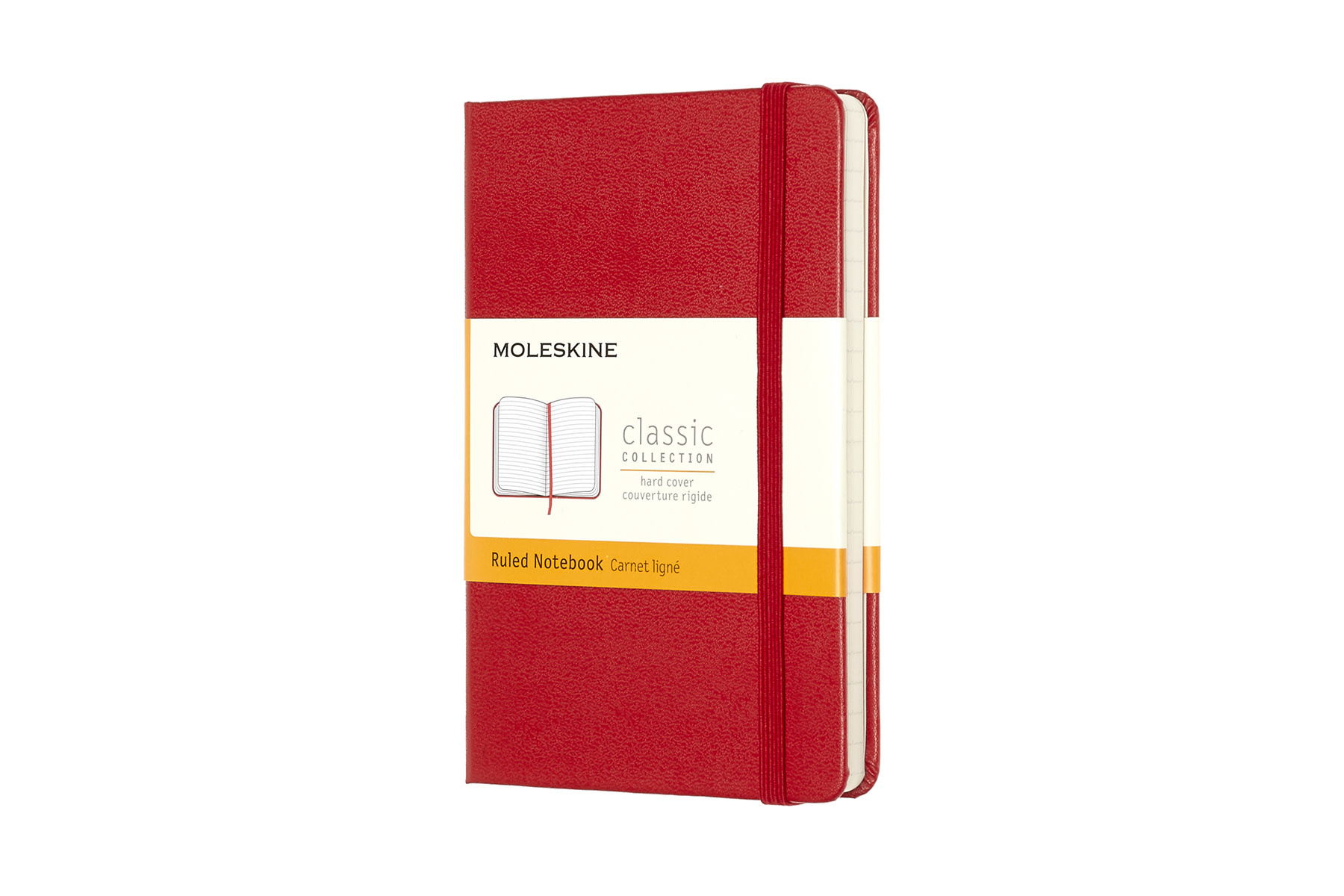 MOLESKINE Carnet Classique, Format De Poche Ligné, Rouge Ecarlate, Couverture Rigide