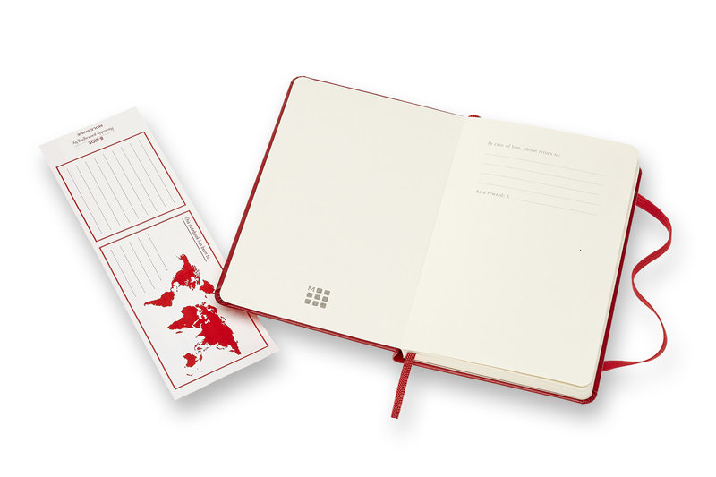 MOLESKINE Classic Notebook, Ruled Pocket Size, Scarlet Red, Hard Cover