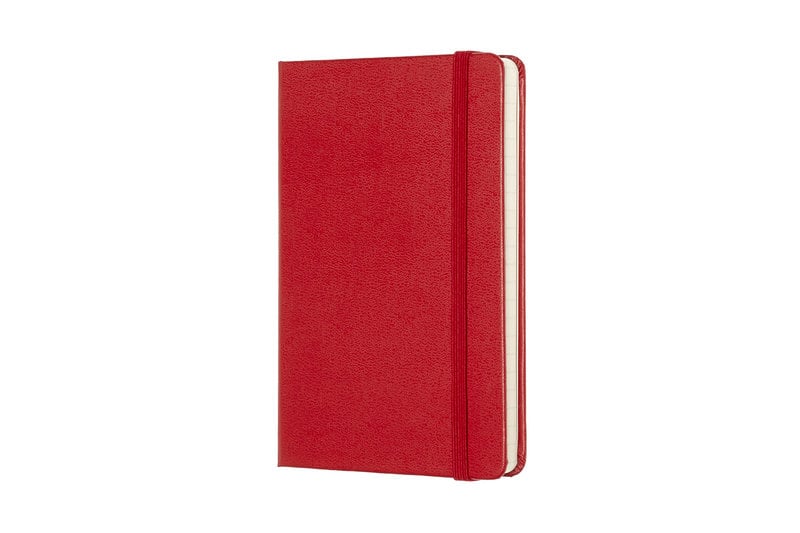 MOLESKINE Classic Notebook, Ruled Pocket Size, Scarlet Red, Hard Cover