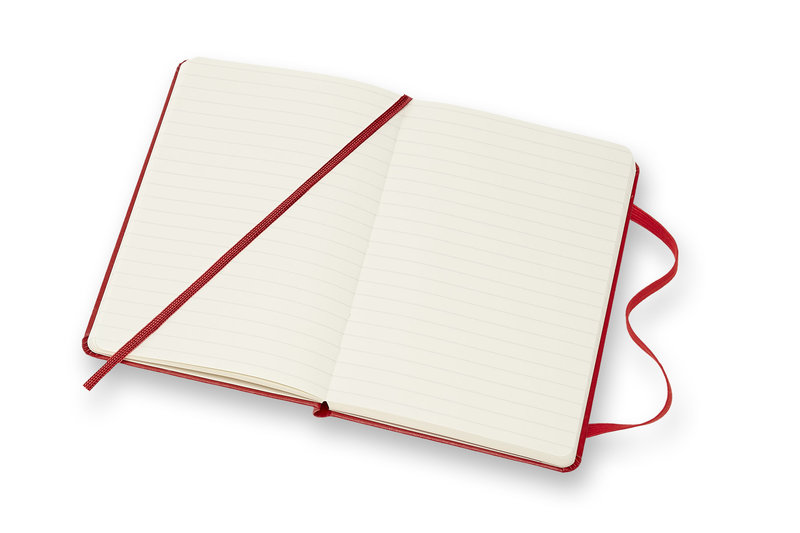 MOLESKINE Classic Notebook, Ruled Pocket Size, Scarlet Red, Hard Cover