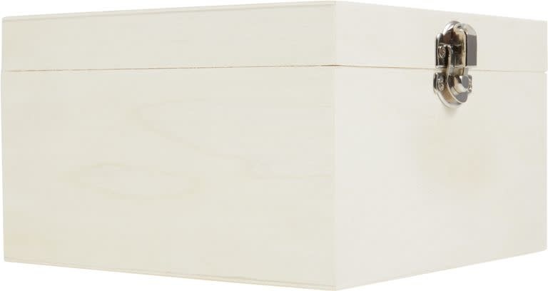 GLOREX Boîte En Bois Avec Motif Roues 14,8X14,8X9Cm,