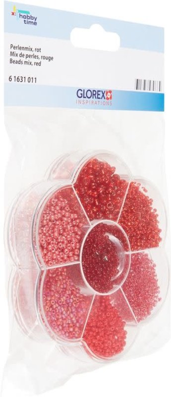 GLOREX Mix De Perles 9X10X2Cm Rouge