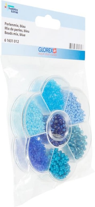 GLOREX Mix De Perles 9X10X2Cm Bleu