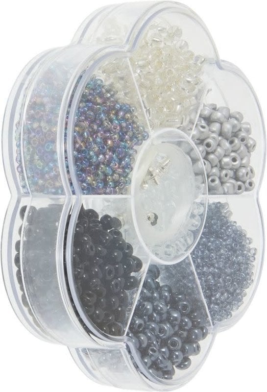 GLOREX Mix of beads 9x10x2cm black/silver