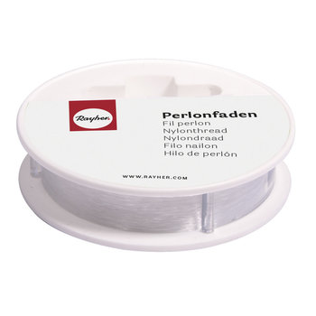 RAYHER Fil perlon, 0,25mm ø, indéchir.2,7kg,charge susp.500g,roul.25m