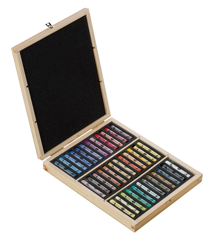 SENNELIER Wooden Box 36 Pastels with a Shield