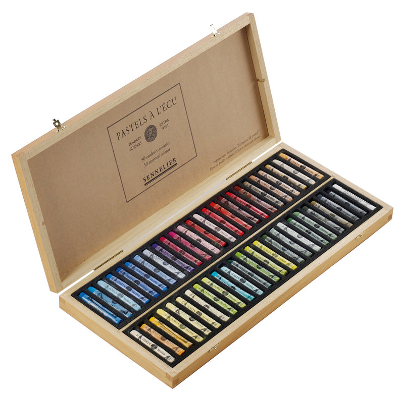 SENNELIER Coffret bois Pastel Ecu 50 Pastels