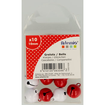 ARTEMIO 10 Grelots Blancs Et Rouges