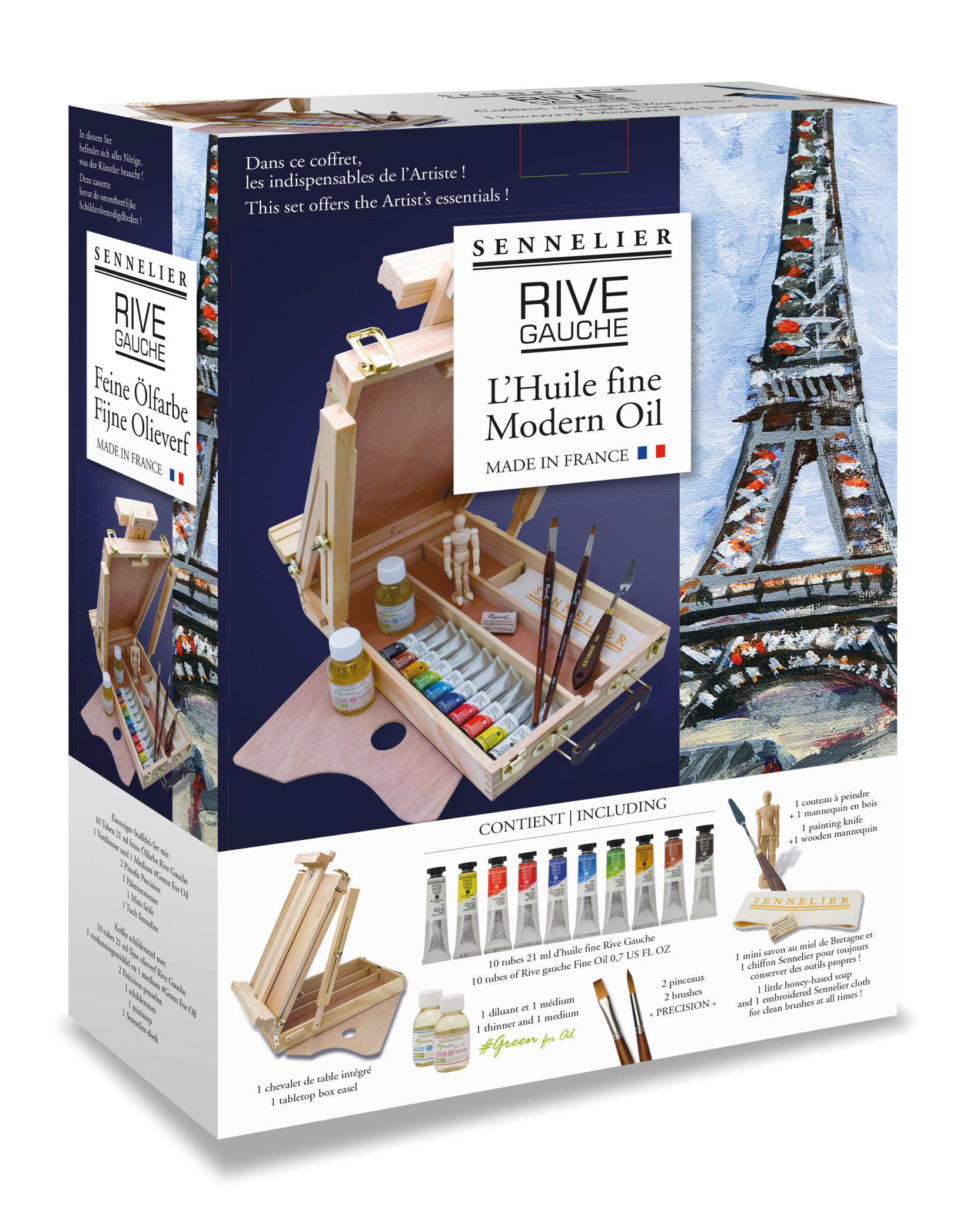 SENNELIER Coffret Huile Fine Chevalet Rive Gauche