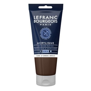 LEFRANC BOURGEOIS Fine Acrylic 80Ml Tube Burnt Earth