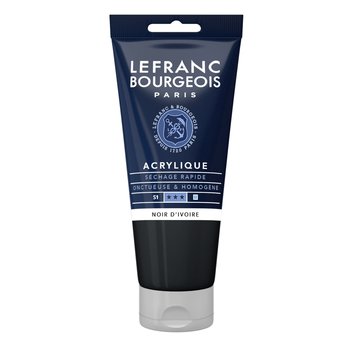 LEFRANC BOURGEOIS Acrylique fine 80ml tube Noir d'ivoire