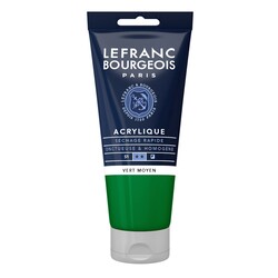 LEFRANC BOURGEOIS Acrylique fine 80ml tube Vert moyen