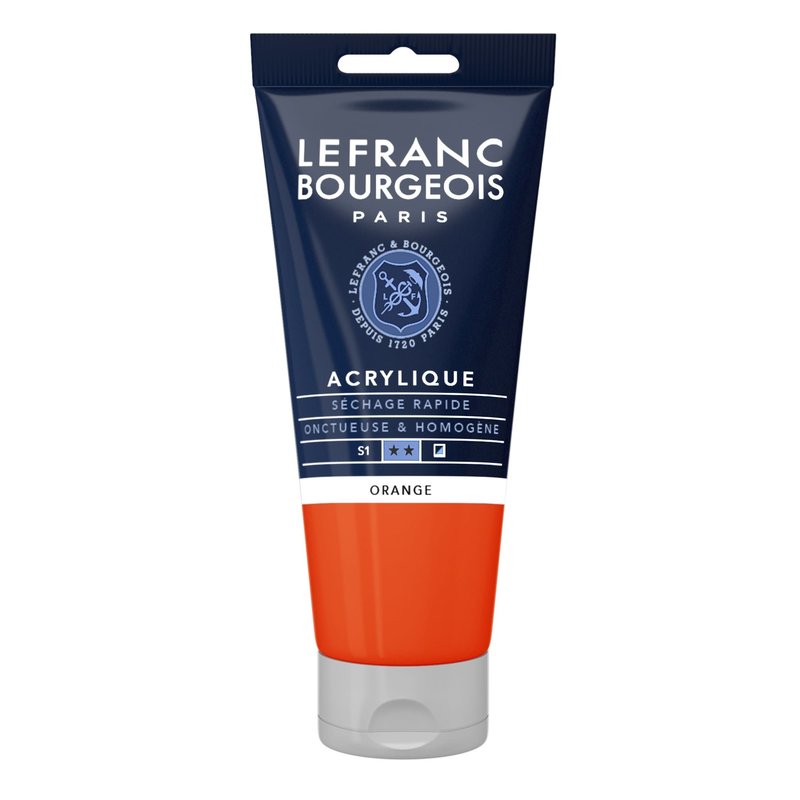 LEFRANC BOURGEOIS Acrylic Fine 80Ml Tube Orange