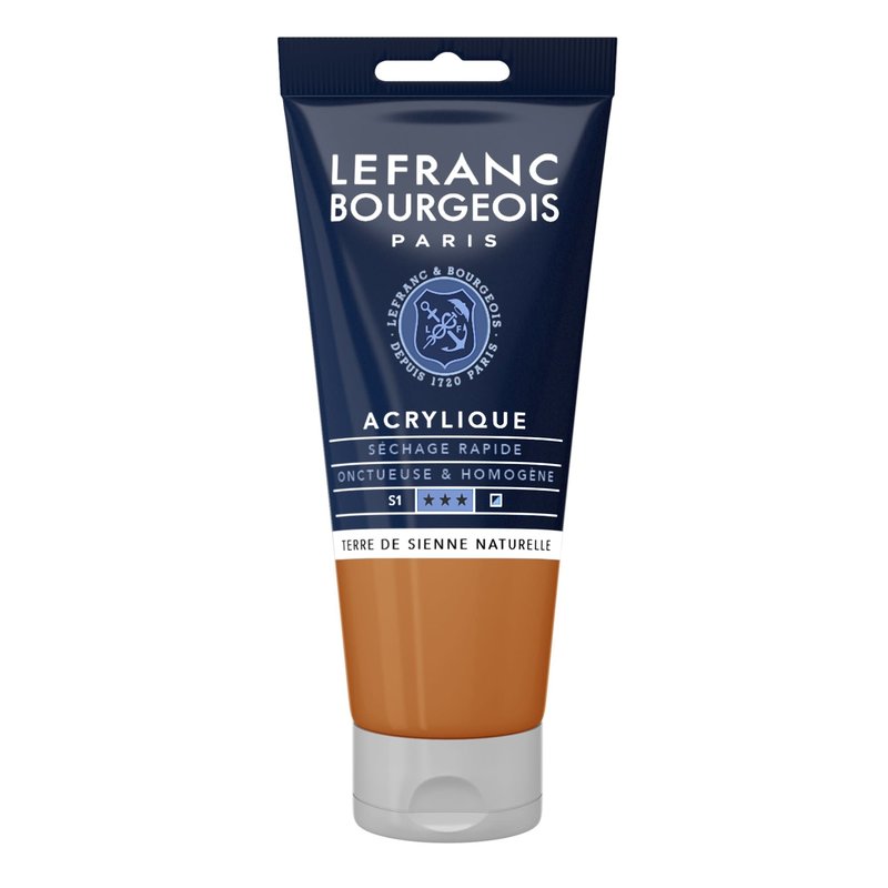 LEFRANC BOURGEOIS Acrylique fine 80ml tube Terre de Sienne naturelle