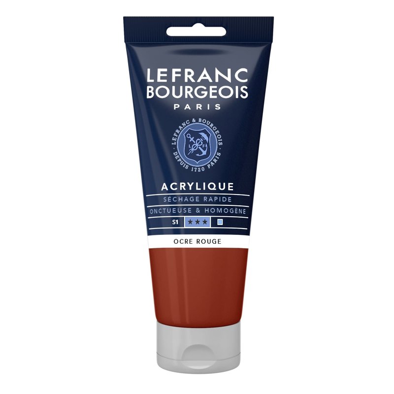 LEFRANC BOURGEOIS Acrylique fine 80ml tube Ocre rouge