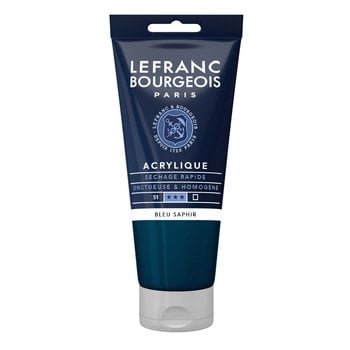 LEFRANC BOURGEOIS Acrylic Fine 80Ml Tube Sapphire Blue