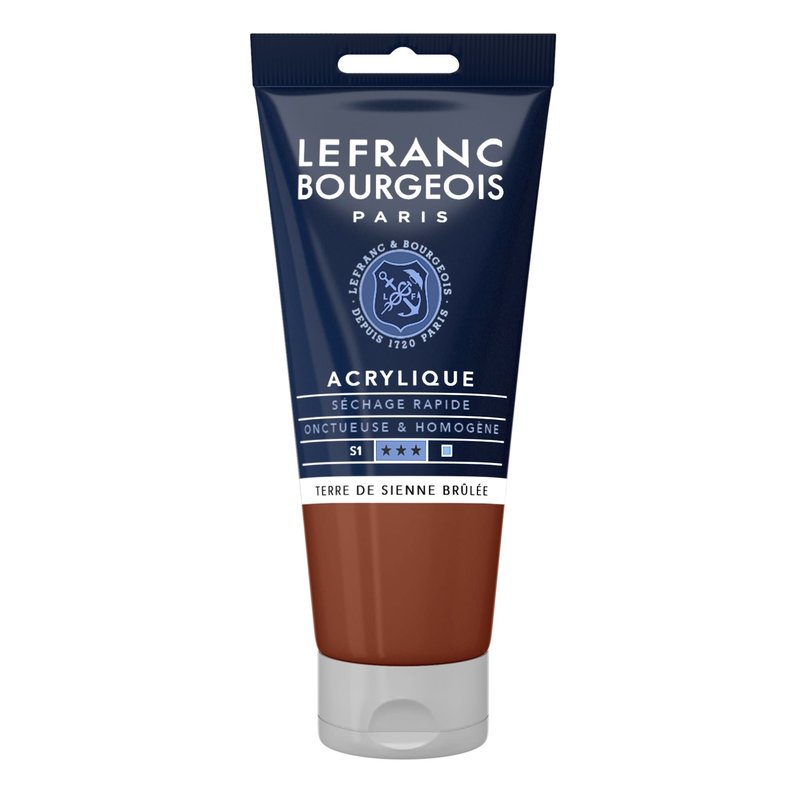 LEFRANC BOURGEOIS The range of fine acrylic paint has been reworked. It is now more accurate and consistent and composed of 50 exceptional shades made in France. It includes 23 monopigmentary colors allowing the painter to easily recreate his favorite colors, and more pure