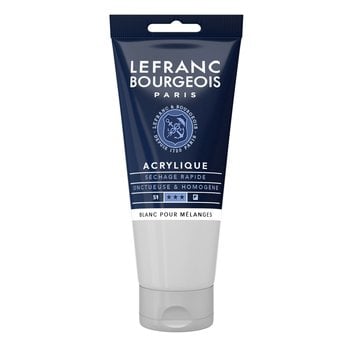 LEFRANC BOURGEOIS Fine Acrylic 80Ml White Tube For Mixes