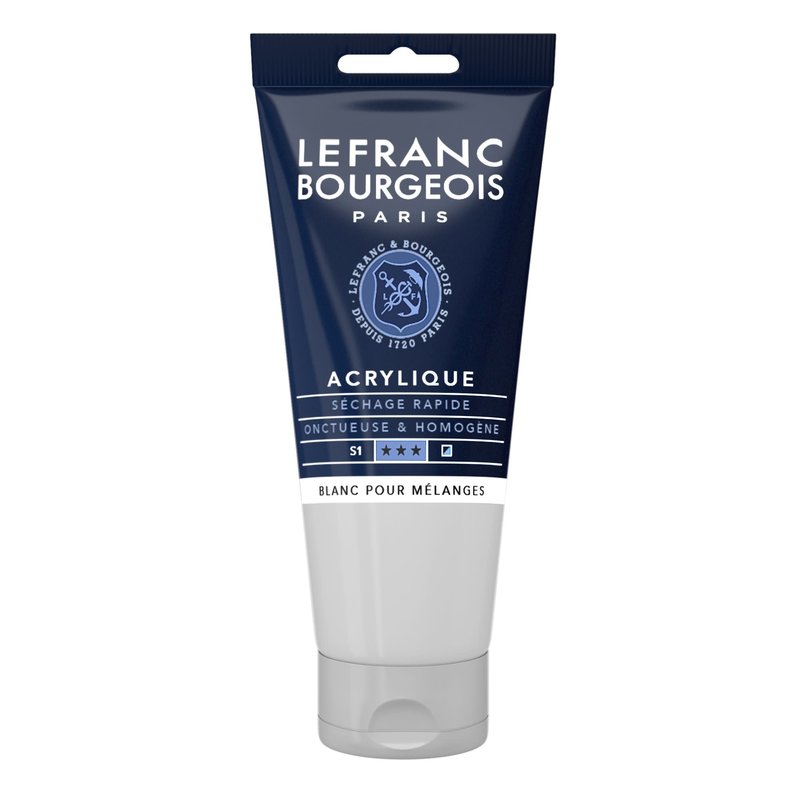 LEFRANC BOURGEOIS Acrylique fine 80ml tube Blanc pour mélanges