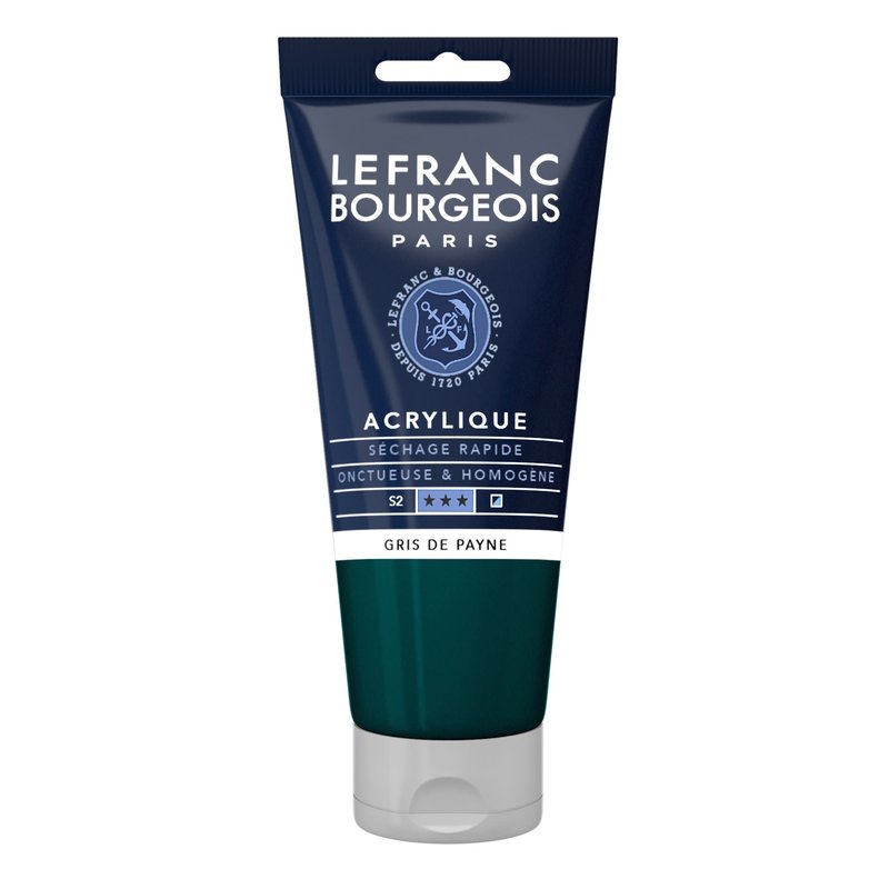 LEFRANC BOURGEOIS Acrylique fine 80ml tube Gris de Payne