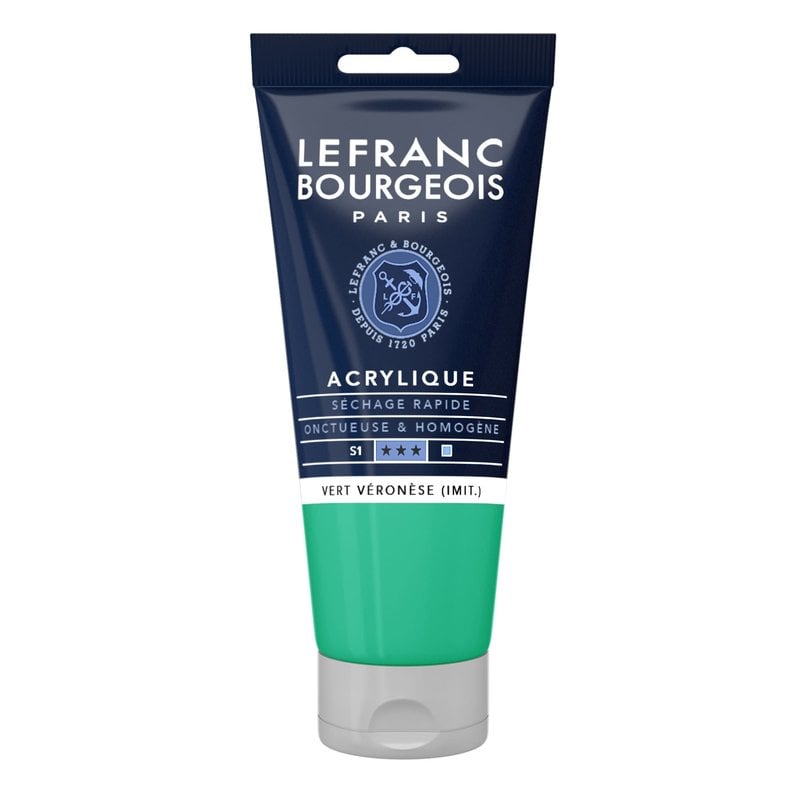 LEFRANC BOURGEOIS Acrylique fine 80ml tube Vert Veronèse imitation