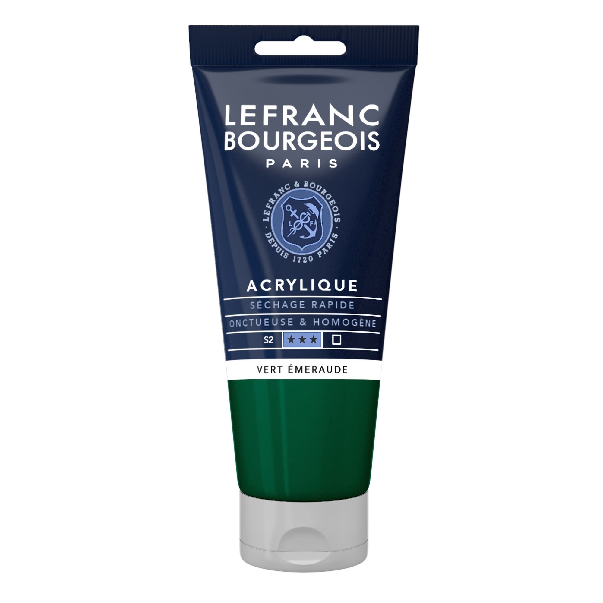LEFRANC BOURGEOIS Acrylique fine 80ml tube Vert émeraude