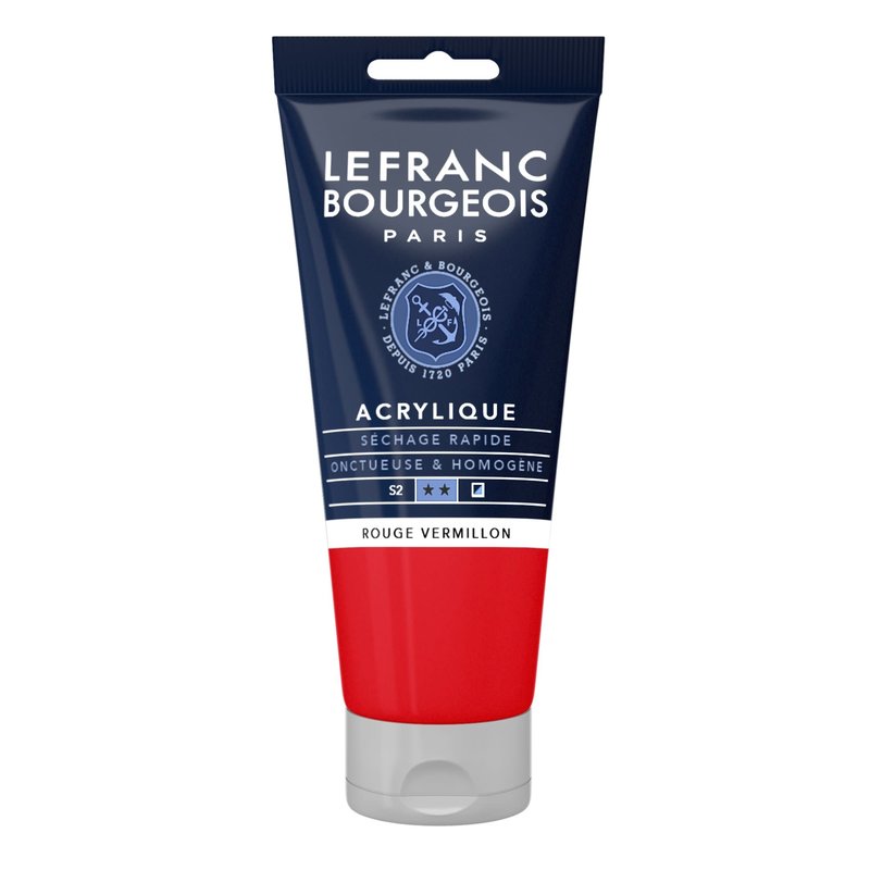 LEFRANC BOURGEOIS Acrylic Fine 80Ml Tube Vermilion Red