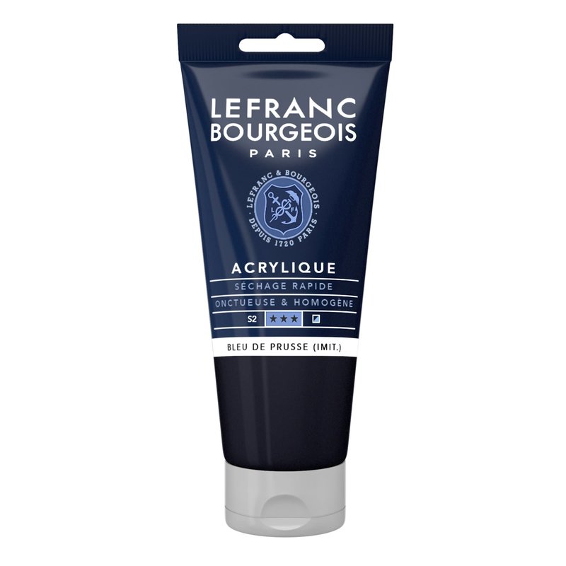 LEFRANC BOURGEOIS The range of fine acrylic paint has been reworked. It is now more accurate and consistent and composed of 50 exceptional shades made in France. It includes 23 monopigmentary colors allowing the painter to easily recreate his favorite colors, and more pure