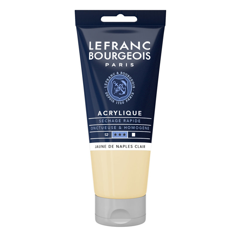 LEFRANC BOURGEOIS Acrylic Fine 80Ml Tube Naples Yellow Clear