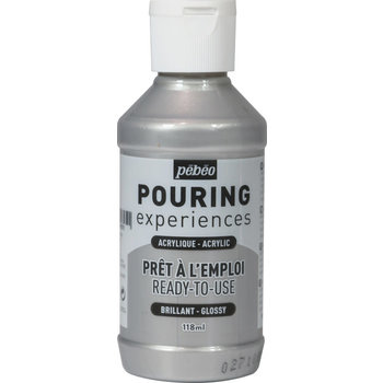 PEBEO Pouring Experiences 118ml Silver metallic bottle