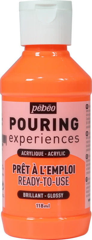 PEBEO Pouring Experiences Bottle 118ml Fluorescent Orange